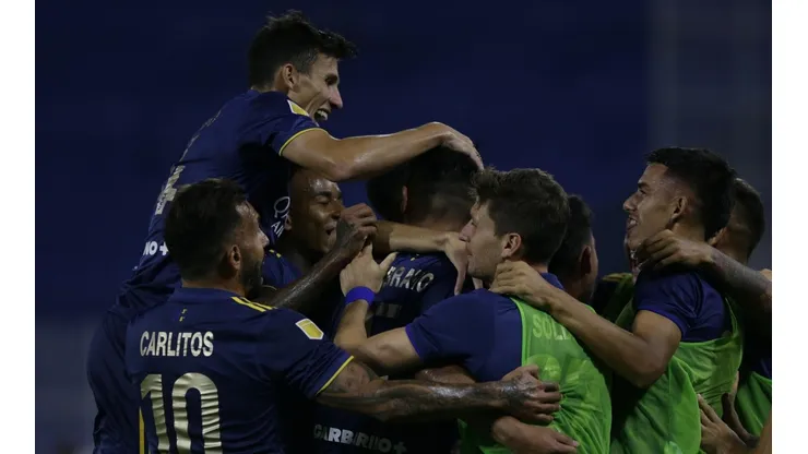 El festejo de los jugadores de Boca Juniors.