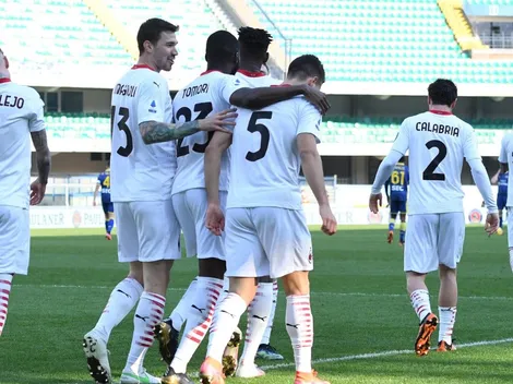Milan le ganó 2 a 0 al Hellas Verona y le metió presión al Inter
