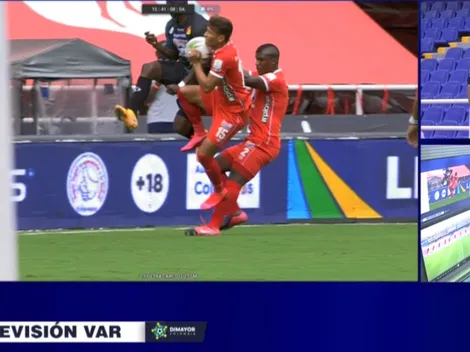 Otra vez el VAR: le anularon un gol al América de Cali por una mano previa