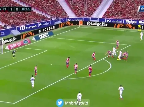 Benzema inventó una pared y el Real Madrid le empató al Atlético a los 87