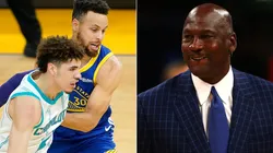LaMelo Ball, Stephen Curry y LeBron James