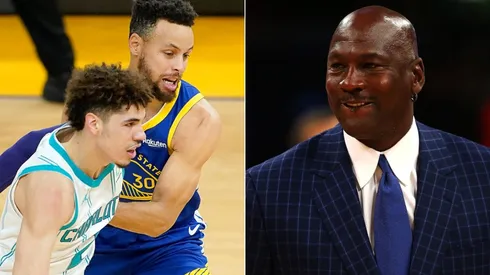 LaMelo Ball, Stephen Curry y LeBron James