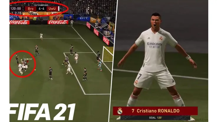 Con la del Madrid: chilena de CR7 para ganar en el último minuto en el FIFA 21