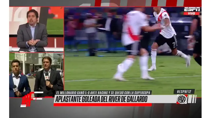 Closs criticó a Racing por su partido contra River: "Era un equipo livianito"
