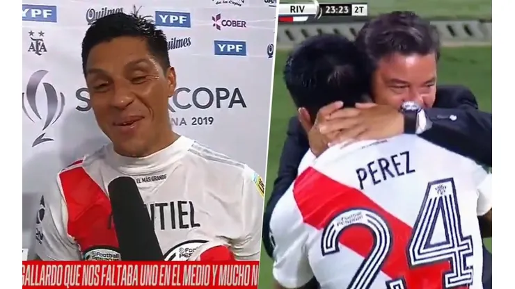 Enzo Pérez y la charla con Gallardo antes del 2-0: "No le gustó mucho"