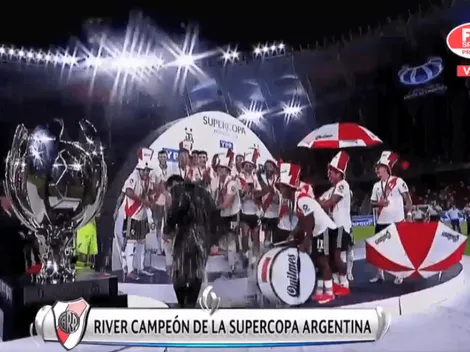 A Gallardo lo bañaron en cerveza y después se vengó con un jugador de River