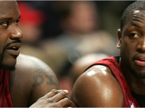 Shaq fue nockeado contra una mesa y Dwayne Wade reaccionó de manera épica