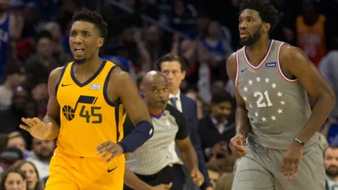 Donovan Mitchell y Joel Embiid (Foto: Getty)