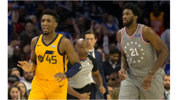 Donovan Mitchell y Joel Embiid (Foto: Getty)