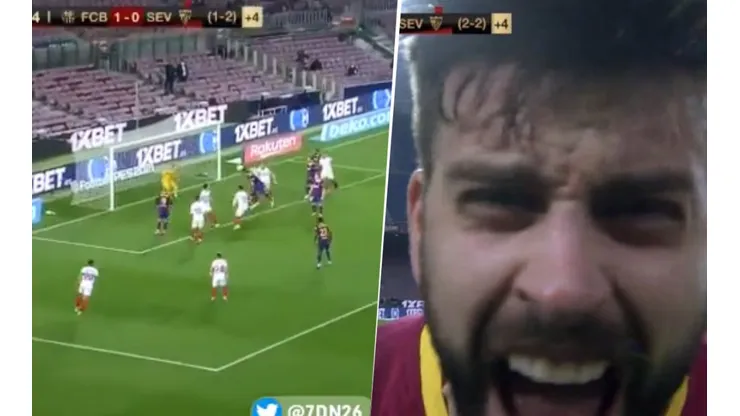 Minuto 93, Barcelona necesitaba un gol ¡y Piqué amargó a todo Sevilla!