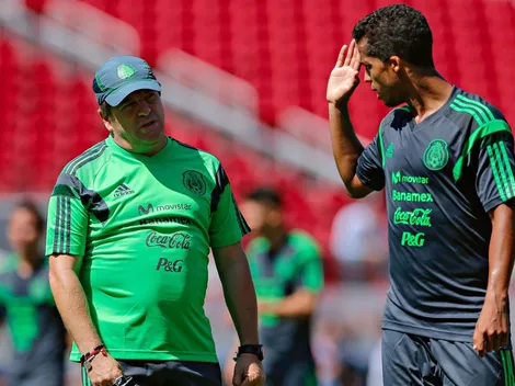 La confusión de Miguel Herrera en el minuto de hidratación