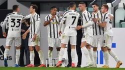 El festejo de los jugadores de Juventus.