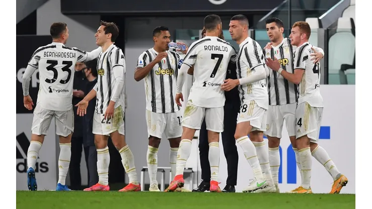 El festejo de los jugadores de Juventus.