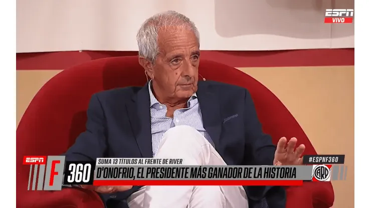 Rodolfo D'Onofrio, presidente de River Plate.