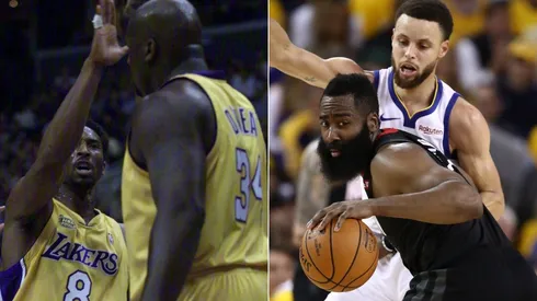 Kobe Bryant, Shaquille O'Neal, Stephen Curry y James Harden