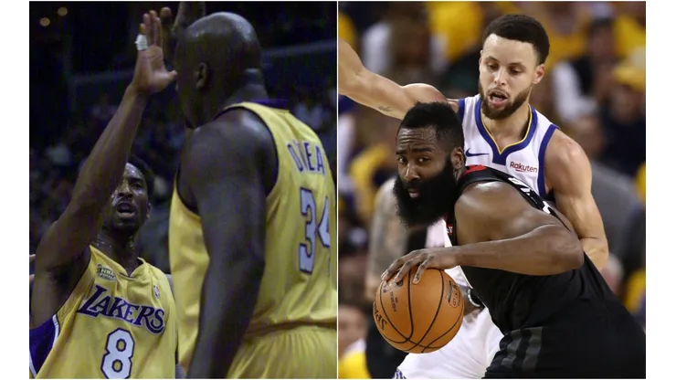 Kobe Bryant, Shaquille O'Neal, Stephen Curry y James Harden