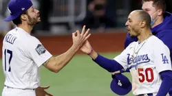 Joe Kelly y Mookie Betts