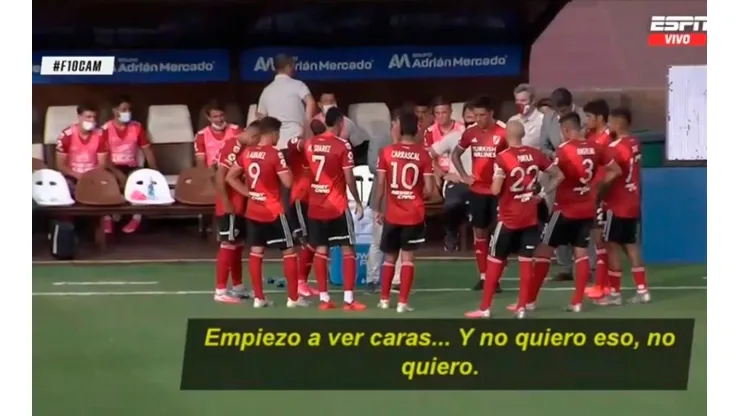 Video: el pedido de Gallardo a los jugadores de River en pleno partido