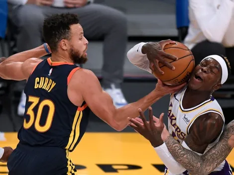 ¿Mal perdedor? Curry dio un codazo a la cara contra los Lakers