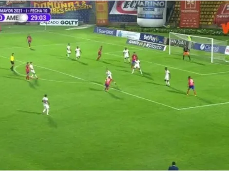 Dibuje maestro: rabona y travesaño, por poco Deportivo Pasto marca el gol del año