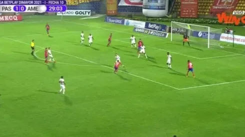 Dibuje maestro: rabona y travesaño, por poco Deportivo Pasto marca el gol del año