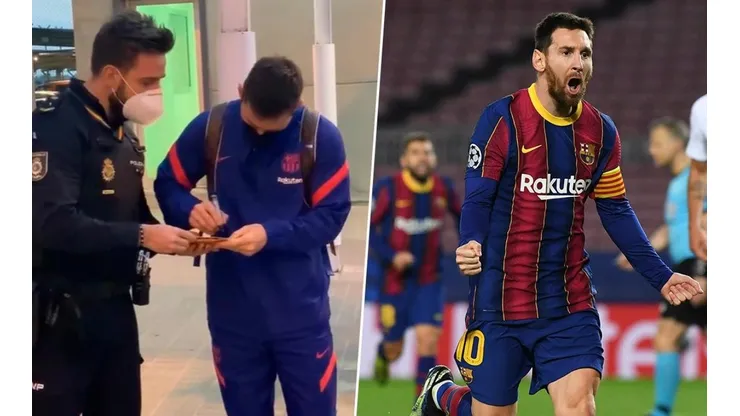 Video viral: Messi le firmó un autógrafo a un policía
