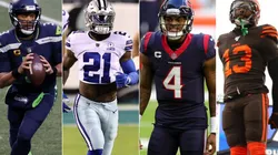 Russell Wilson, Ezekiel Elliott, Deshaun Watson y Odell Beckham Jr.