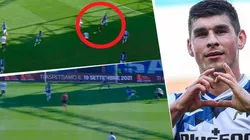 Así fue la asistencia de Luis Muriel para el golazo de Ruslan Malinovskiy.