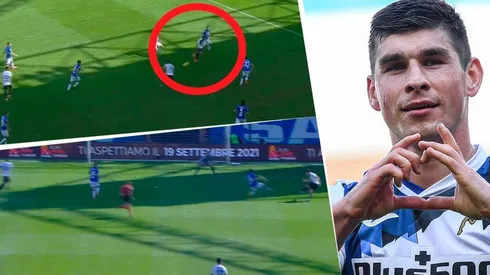 Así fue la asistencia de Luis Muriel para el golazo de Ruslan Malinovskiy.