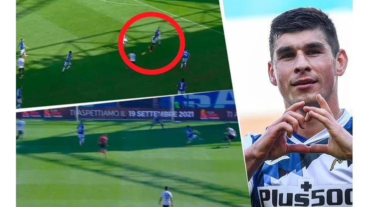 Así fue la asistencia de Luis Muriel para el golazo de Ruslan Malinovskiy.