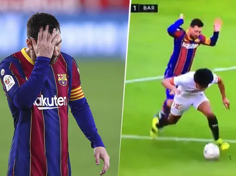 Todo Sevilla pidió roja: Messi hizo dos faltas en un minuto y zafó de la expulsión