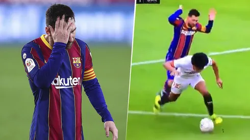 Todo Sevilla pidió roja: Messi hizo dos faltas en un minuto y zafó de la expulsión