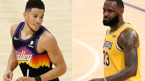 Devin Booker y LeBron James