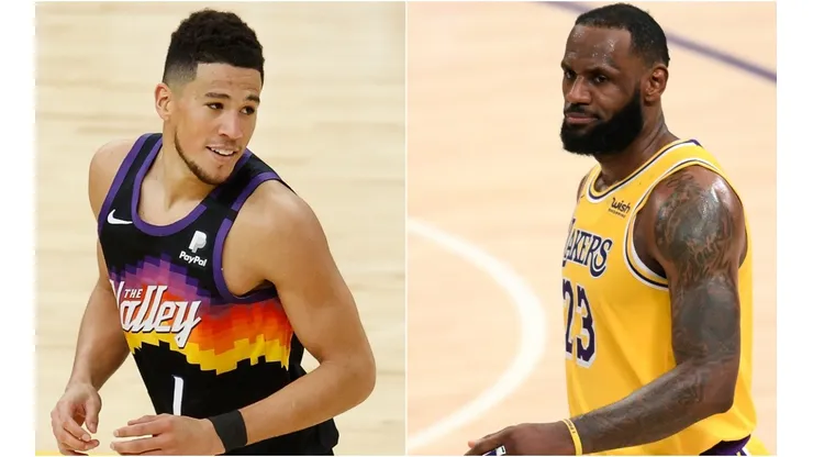 Devin Booker y LeBron James