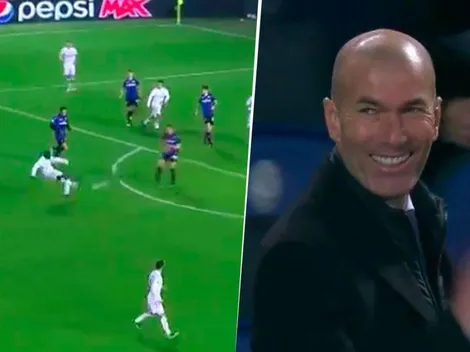 Video: Mendy sacó un derechazo inesperado y su golazo hizo reír a Zidane