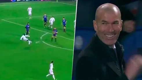 Video: Mendy sacó un derechazo inesperado y su golazo hizo reír a Zidane