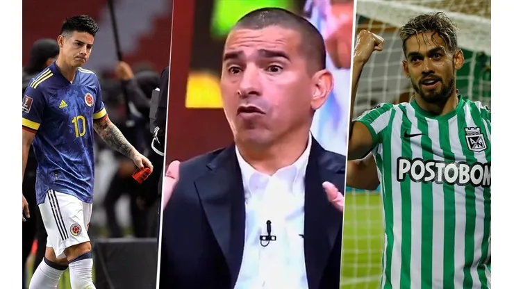 James Rodríguez, Víctor Hugo Aristizábal y Andrés Andrade.