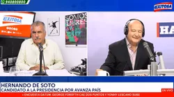 Hernando de Soto es candidato por Avanza País.