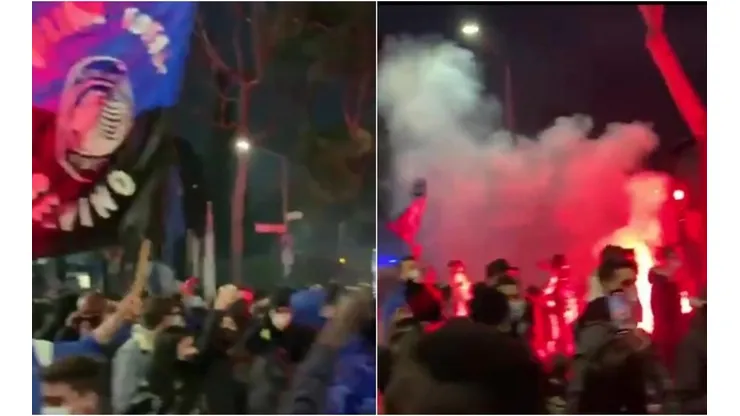 Locura total: así están las calles de Bérgamo esperando al equipo de Muriel y Zapata