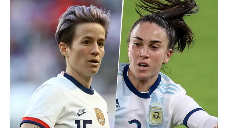 Megan Rapinoe y Agustina Barroso, SheBelieves Cup 2021 (Imagen: Getty)
