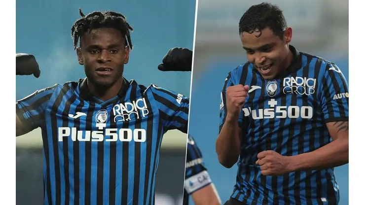 Duván Zapata y Luis Fernando Muriel, la esperanza de gol del Atalanta en Champions League.