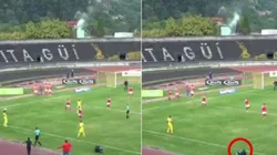 Patético: así fue el show que armó el DT del Barranquilla por recibir un 'balonazo'