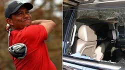 Imágenes de un accidente que sufrió Tiger Woods en 2009
