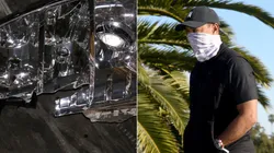 Imágenes de un accidente que sufrió Tiger Woods en 2009