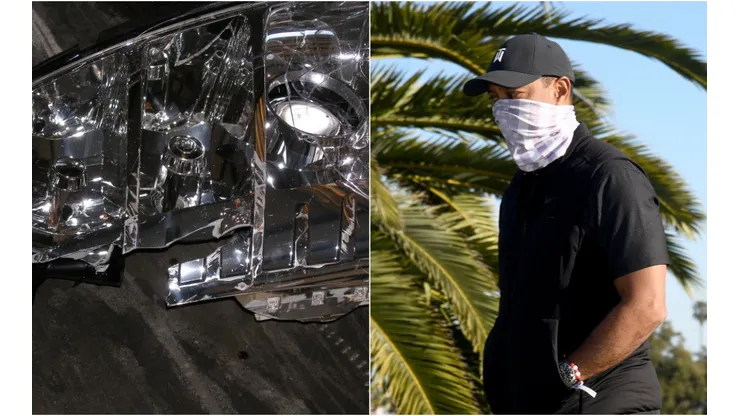 Imágenes de un accidente que sufrió Tiger Woods en 2009