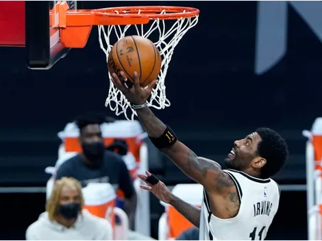 Kyrie Irving deslumbró con salvaje clavada al mejor estilo de la competencia de volcadas