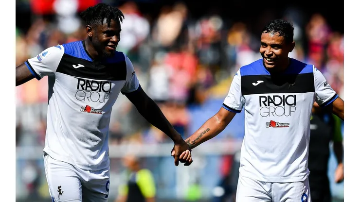 Duván Zapata y Luis Fernando Muriel, jugadores del Atalanta en Italia.