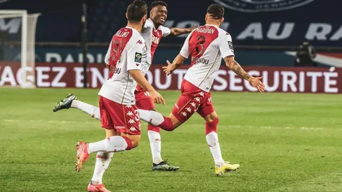 El festejo de los jugadores de Mónaco.