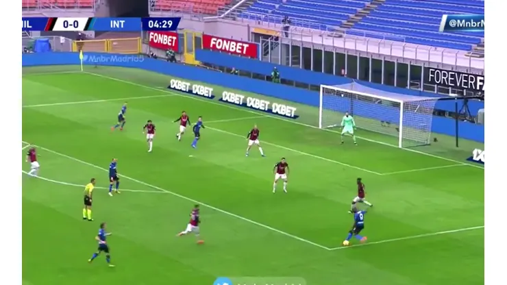 Foto de Lukaku y gol de Lautaro Martínez.