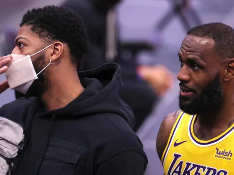 Davis apareció con sangre en el juego Lakers vs. Heat